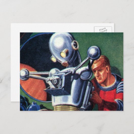  wetenschapsconcultivebureaus die een robot maken briefkaart (Voorkant / Achterkant)