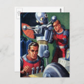 wetenschapsconcultivebureaus die een robot maken briefkaart (Voorkant / Achterkant)