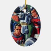 wetenschapsconcultivebureaus die een robot maken keramisch ornament (Voorkant)