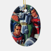 wetenschapsconcultivebureaus die een robot maken keramisch ornament (Achterkant)