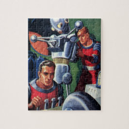  wetenschapsconcultivebureaus die een robot maken legpuzzel