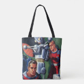 wetenschapsconcultivebureaus die een robot maken tote bag (Achterkant)