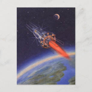 wetenschapscrisis in de ruimte over de aarde briefkaart