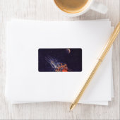  wetenschapscrisis in de ruimte over de aarde etiket (Insitu)