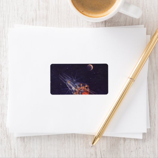  wetenschapscrisis in de ruimte over de aarde etiket (Insitu)