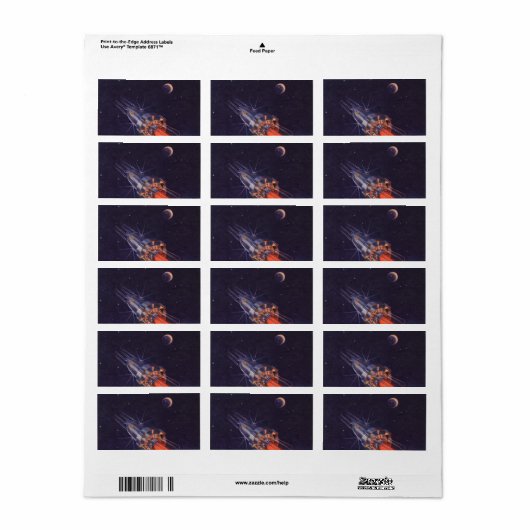  wetenschapscrisis in de ruimte over de aarde etiket (Full Sheet)