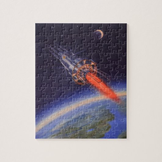  wetenschapscrisis in de ruimte over de aarde legpuzzel (Verticaal)