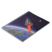 wetenschapscrisis in de ruimte over de aarde notitieboek (Linkerzijde)