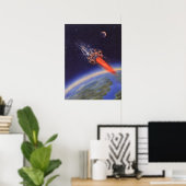 wetenschapscrisis in de ruimte over de aarde poster (Thuiskantoor)