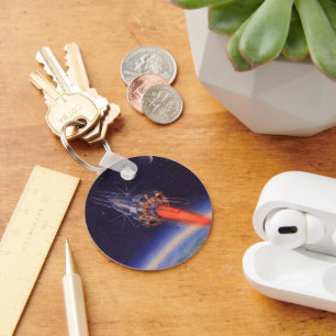 wetenschapscrisis in de ruimte over de aarde sleutelhanger