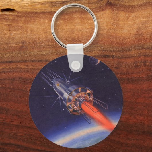  wetenschapscrisis in de ruimte over de aarde sleutelhanger (Voorkant)