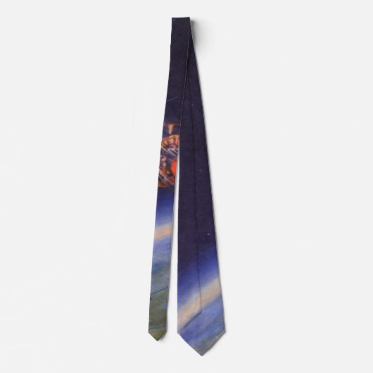 wetenschapscrisis in de ruimte over de aarde stropdas (Achterkant)