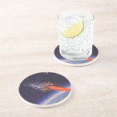  wetenschapscrisis in de ruimte over de aarde zandsteen onderzetter (Zijkant)