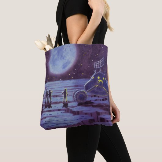 wetenschapscultuur aardrijder buitenaardse wezens tote bag (Dichtbij)