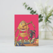  wetenschapscultuur Alien Robot vangt Man Briefkaart (Staand voorkant)