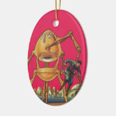 wetenschapscultuur Alien Robot vangt Man Keramisch Ornament (Links)