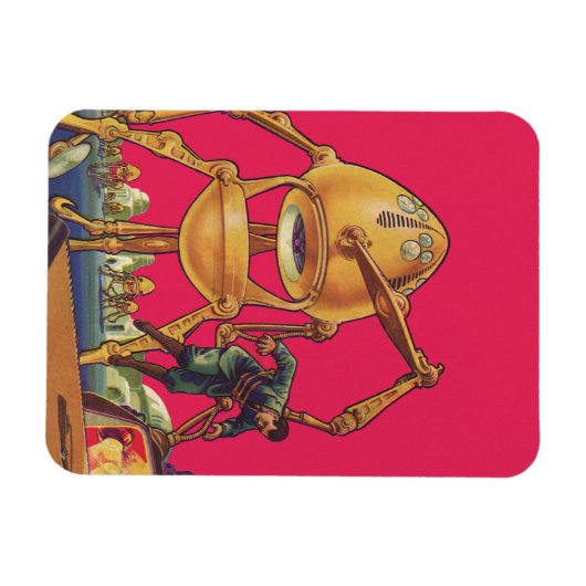 wetenschapscultuur Alien Robot vangt Man Magneet (Horizontaal)