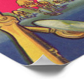 wetenschapscultuur Alien Robot vangt Man Poster (Hoek)