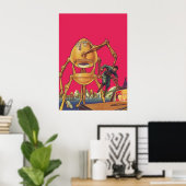 wetenschapscultuur Alien Robot vangt Man Poster (Thuiskantoor)
