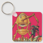 wetenschapscultuur Alien Robot vangt Man Sleutelhanger (Voorkant)