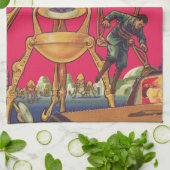 wetenschapscultuur Alien Robot vangt Man Theedoek (Gevouwen)