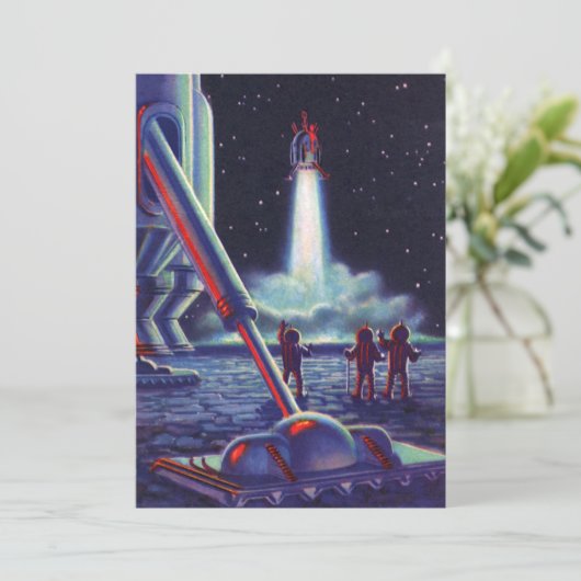  wetenschapscultuur Aliens Wave to Rocket (Staand voorkant)