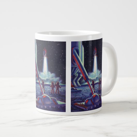  wetenschapscultuur Aliens Wave to Rocket Grote Koffiekop (Voorkant rechts)