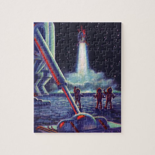 wetenschapscultuur Aliens Wave to Rocket Legpuzzel (Verticaal)