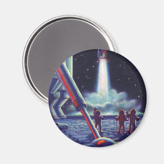 wetenschapscultuur Aliens Wave to Rocket Magneet (Voorkant / Achterkant)