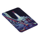  wetenschapscultuur Aliens Wave to Rocket Magneet (Rechterzijde)