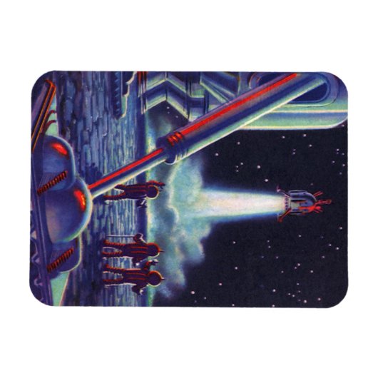 wetenschapscultuur Aliens Wave to Rocket Magneet (Horizontaal)