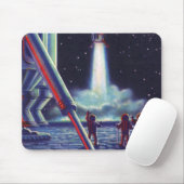 wetenschapscultuur Aliens Wave to Rocket Muismat (Met muis)