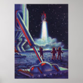 wetenschapscultuur Aliens Wave to Rocket Poster (Voorkant)