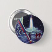 wetenschapscultuur Aliens Wave to Rocket Ronde Button 5,7 Cm (Voorkant /achterkant)