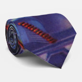  wetenschapscultuur Aliens Wave to Rocket Stropdas (Opgerold)