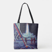 wetenschapscultuur Aliens Wave to Rocket Tote Bag (Achterkant)