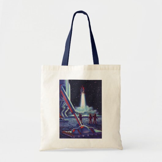 wetenschapscultuur Aliens Wave to Rocket Tote Bag (Voorkant)