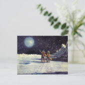  wetenschapscultuur Astronaut Aliens op maan Briefkaart (Staand voorkant)