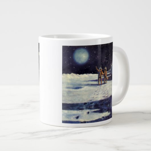  wetenschapscultuur Astronaut Aliens op maan Grote Koffiekop (Voorkant rechts)