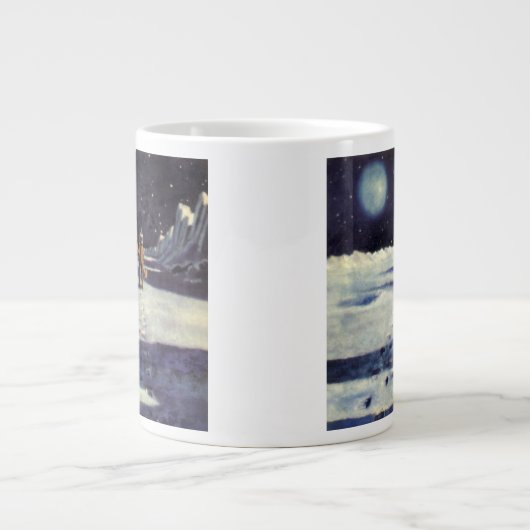  wetenschapscultuur Astronaut Aliens op maan Grote Koffiekop (Voorkant)