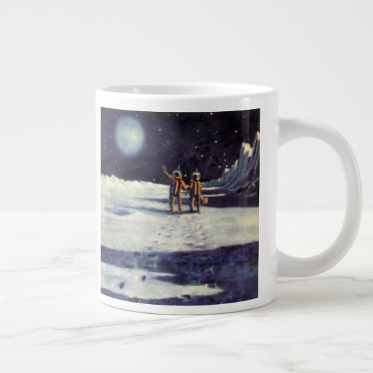  wetenschapscultuur Astronaut Aliens op maan Grote Koffiekop (Rechts)