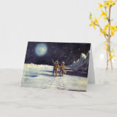  wetenschapscultuur Astronaut Aliens op maan Kaart (Gele Bloem)