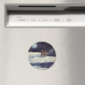  wetenschapscultuur Astronaut Aliens op maan Magneet (Insitu (Vaatwasser))