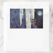  wetenschapscultuur Astronaut Aliens op maan Rechthoekige Sticker (Tas)