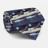  wetenschapscultuur Astronaut Aliens op maan Stropdas (Opgerold)