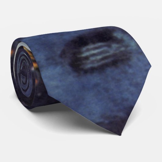  wetenschapscultuur Astronaut Aliens op maan Stropdas (Opgerold)