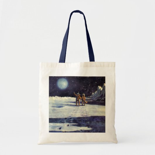  wetenschapscultuur Astronaut Aliens op maan Tote Bag (Voorkant)