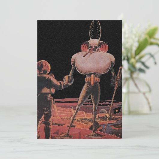  wetenschapscultuur Astronaut Shake Hand Alien (Staand voorkant)