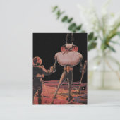  wetenschapscultuur Astronaut Shake Hand Alien Briefkaart (Staand voorkant)