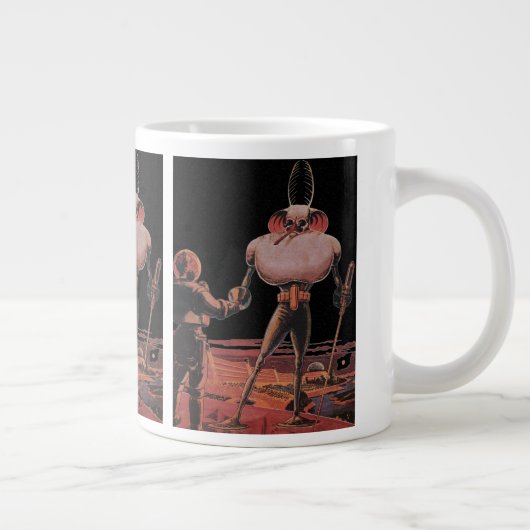  wetenschapscultuur Astronaut Shake Hand Alien Grote Koffiekop (Rechts)